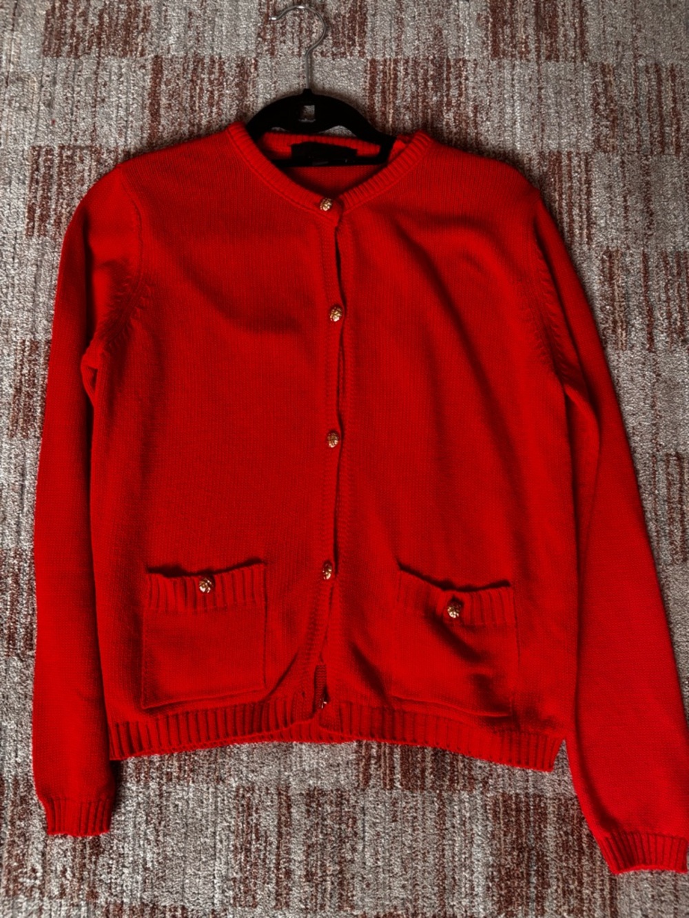 Zara Bright Red Button-Up Women's Cardigan & Tank